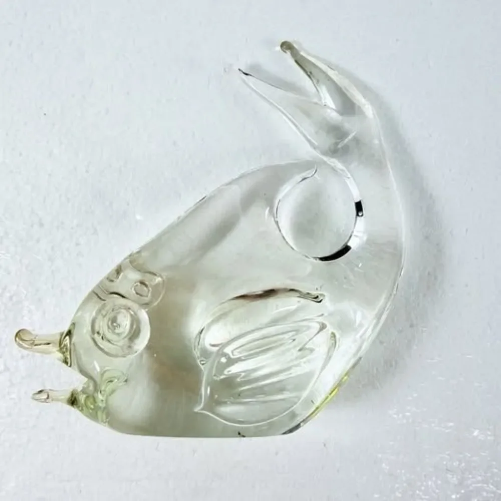 Vintage Clear Art Glass Fish Figurine